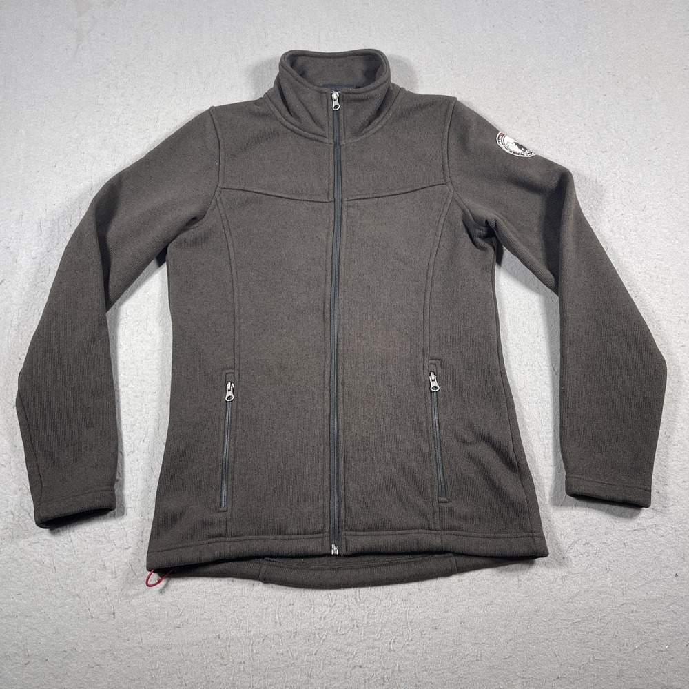 Killtec Jacket Womens US 8 D 38 Brown Full Zip Fleece Extreme Climate Patch Warm